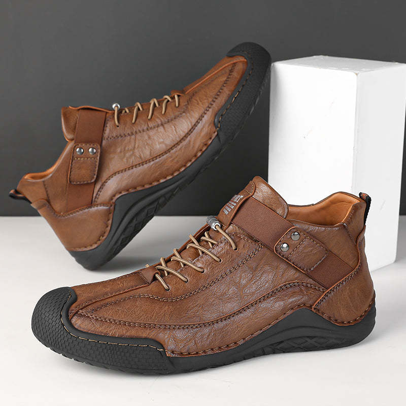 ⏱️LAST DAY! 60% OFF🔥 Men’s Hand-Stitched Non-Slip Casual Leather Boots | Stylish & Casual Men’s Footwear