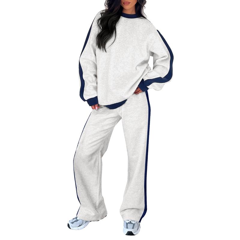 Women's 2 Piece Outfit Fleece Sweatsuit Casual Lounge Matching Sets 