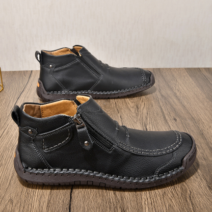 🔥Last Day Deals🔥Italian Handmade Suede High Boots for Men Waterproof Leather Sneakers