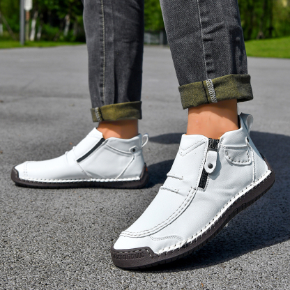 🔥Last Day Deals🔥Italian Handmade Suede High Boots for Men Waterproof Leather Sneakers