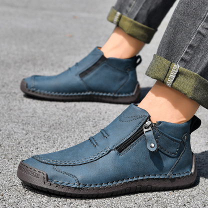 🔥Last Day Deals🔥Italian Handmade Suede High Boots for Men Waterproof Leather Sneakers