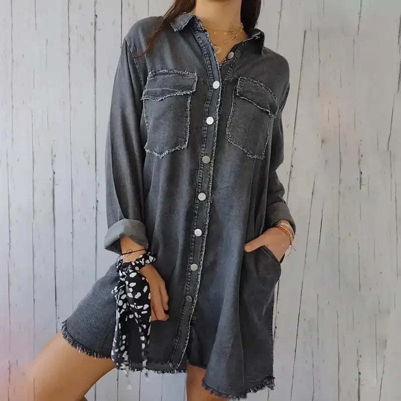 Casual Denim Shirt Jacket