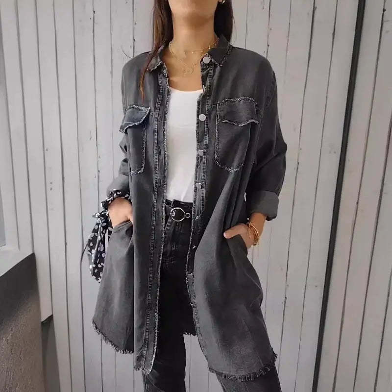Casual Denim Shirt Jacket