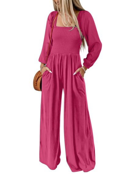 Limited time sale🔥Women's Casual Long Sleeve Loose Wide Leg Jumpsuits Rompers With Pockets(Buy 2 Free Shipping)