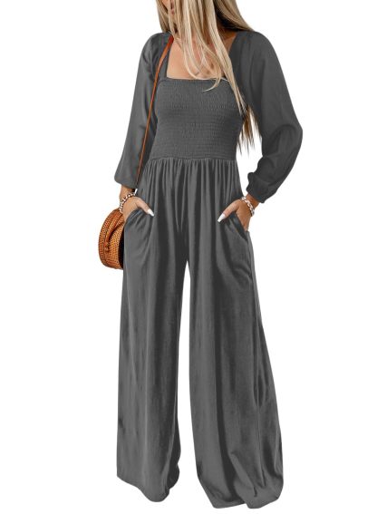 Limited time sale🔥Women's Casual Long Sleeve Loose Wide Leg Jumpsuits Rompers With Pockets(Buy 2 Free Shipping)