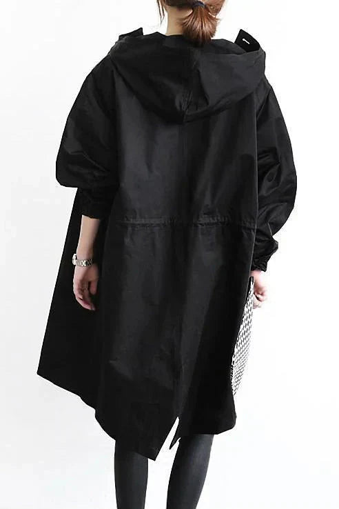 Oversized Trench Coat with a Hood