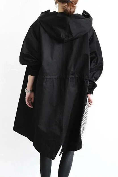 Oversized Trench Coat with a Hood