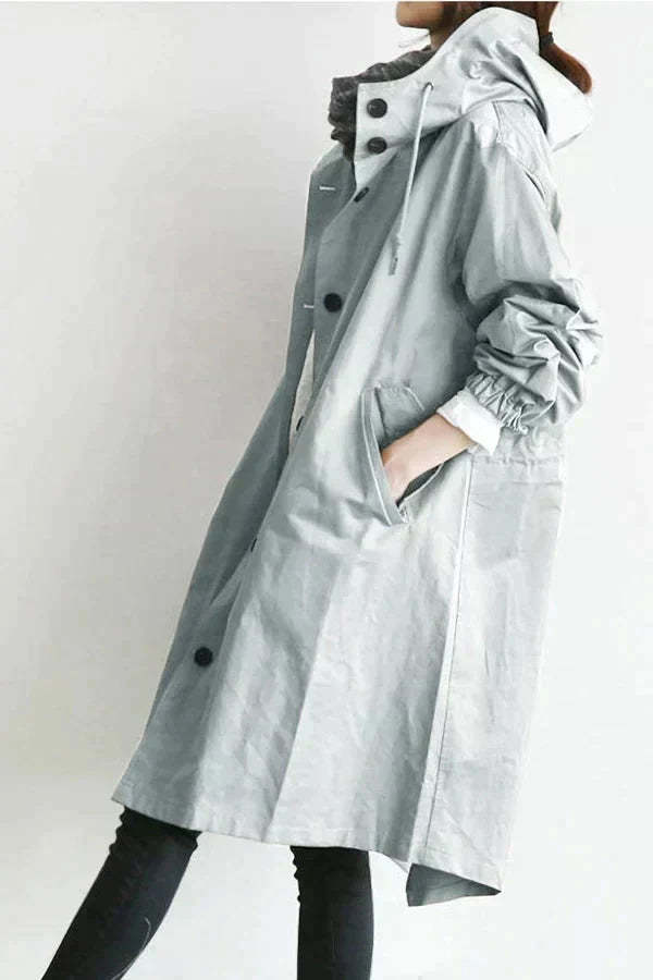 Oversized Trench Coat with a Hood