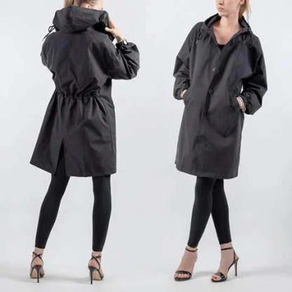 Oversized Trench Coat with a Hood