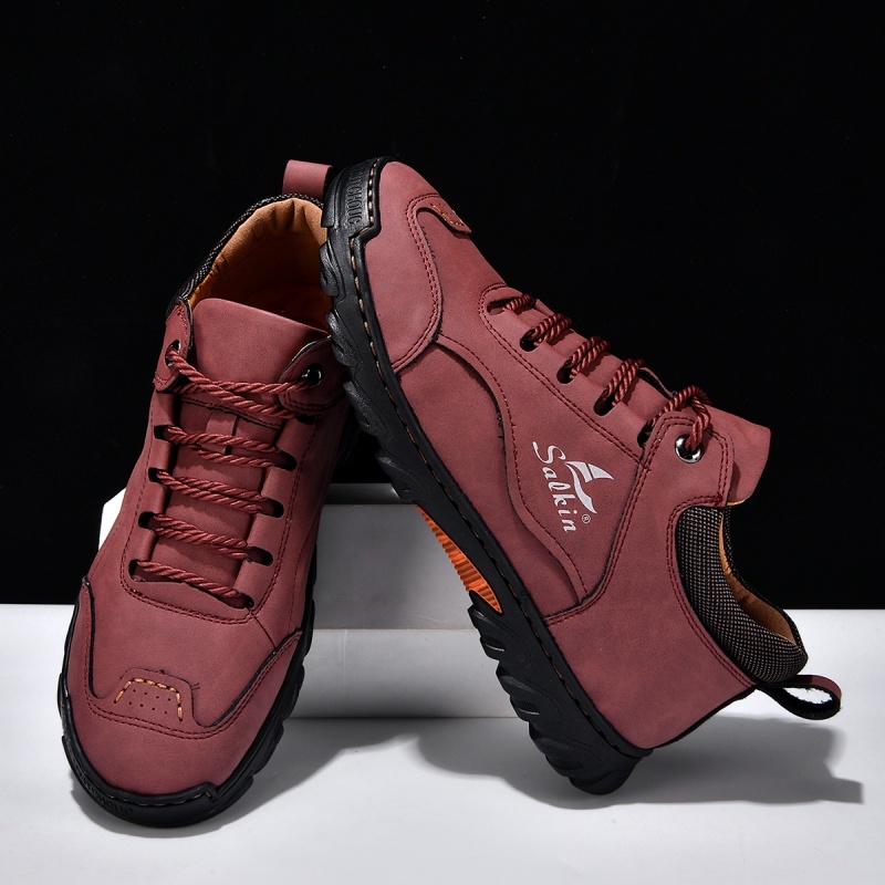 ✅ASTM-Certified Men’s Premium Leather Outdoor Shoes – Wide Toe, Arch Support, Waterproof & Non-Slip