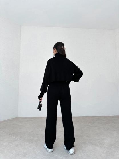 Turtleneck Glove Knit Suit