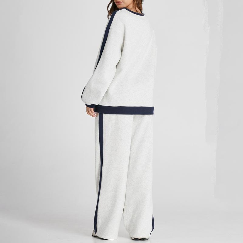 Women's 2 Piece Outfit Fleece Sweatsuit Casual Lounge Matching Sets 