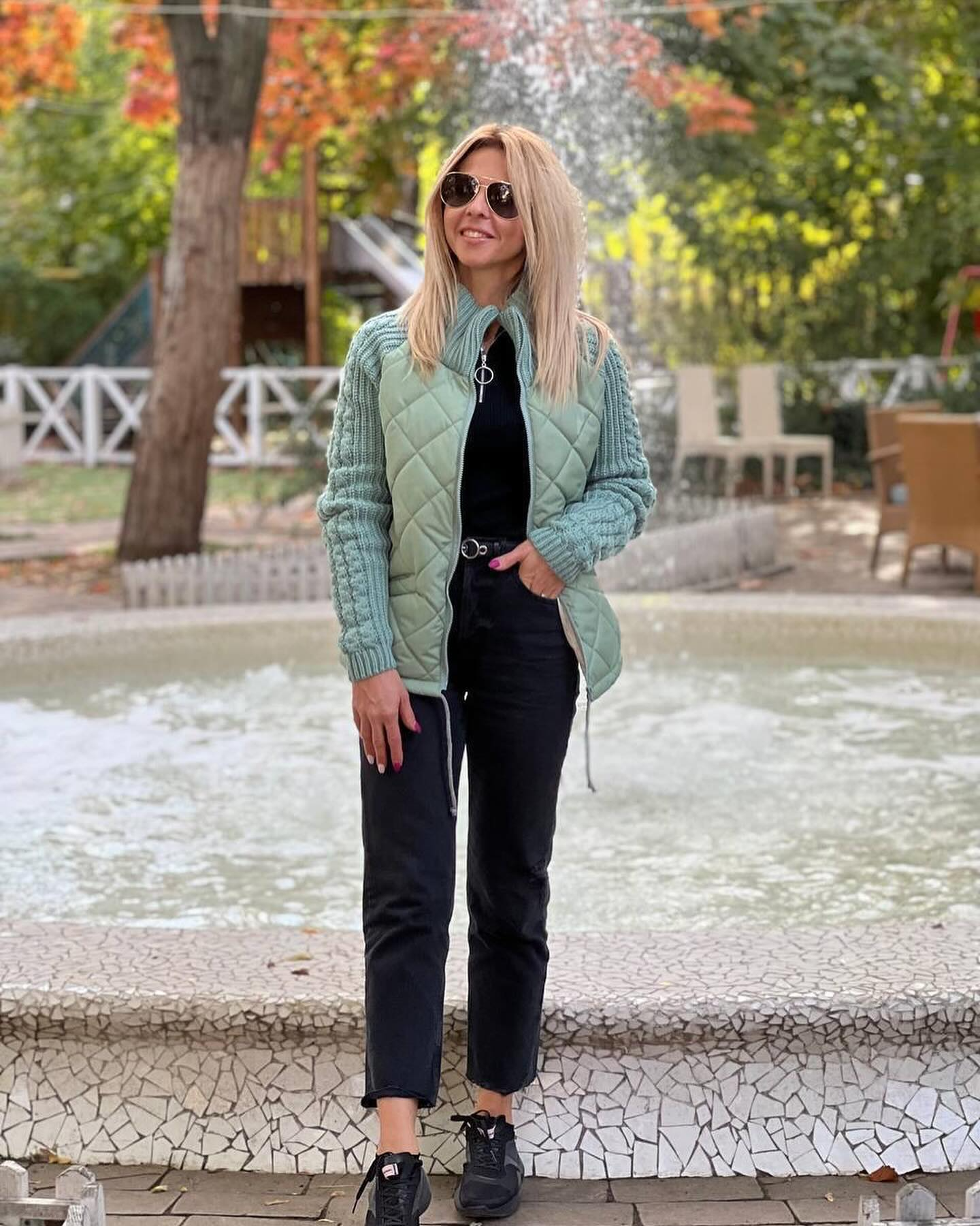 Silvia | Women's knitted patchwork jacket | Black Friday: 40% off!