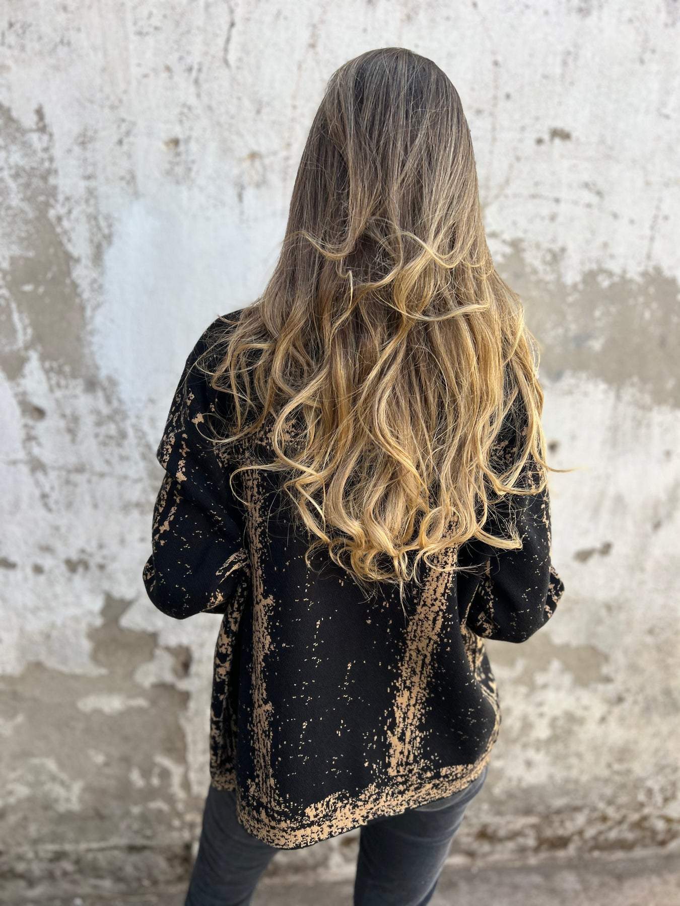 Woolen Jacket with Pattern and Buttons