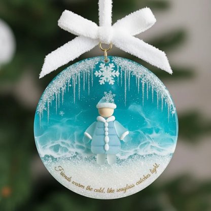 🌊Emotional Sea Glass Christmas Ornament