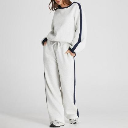 Women's 2 Piece Outfit Fleece Sweatsuit Casual Lounge Matching Sets 