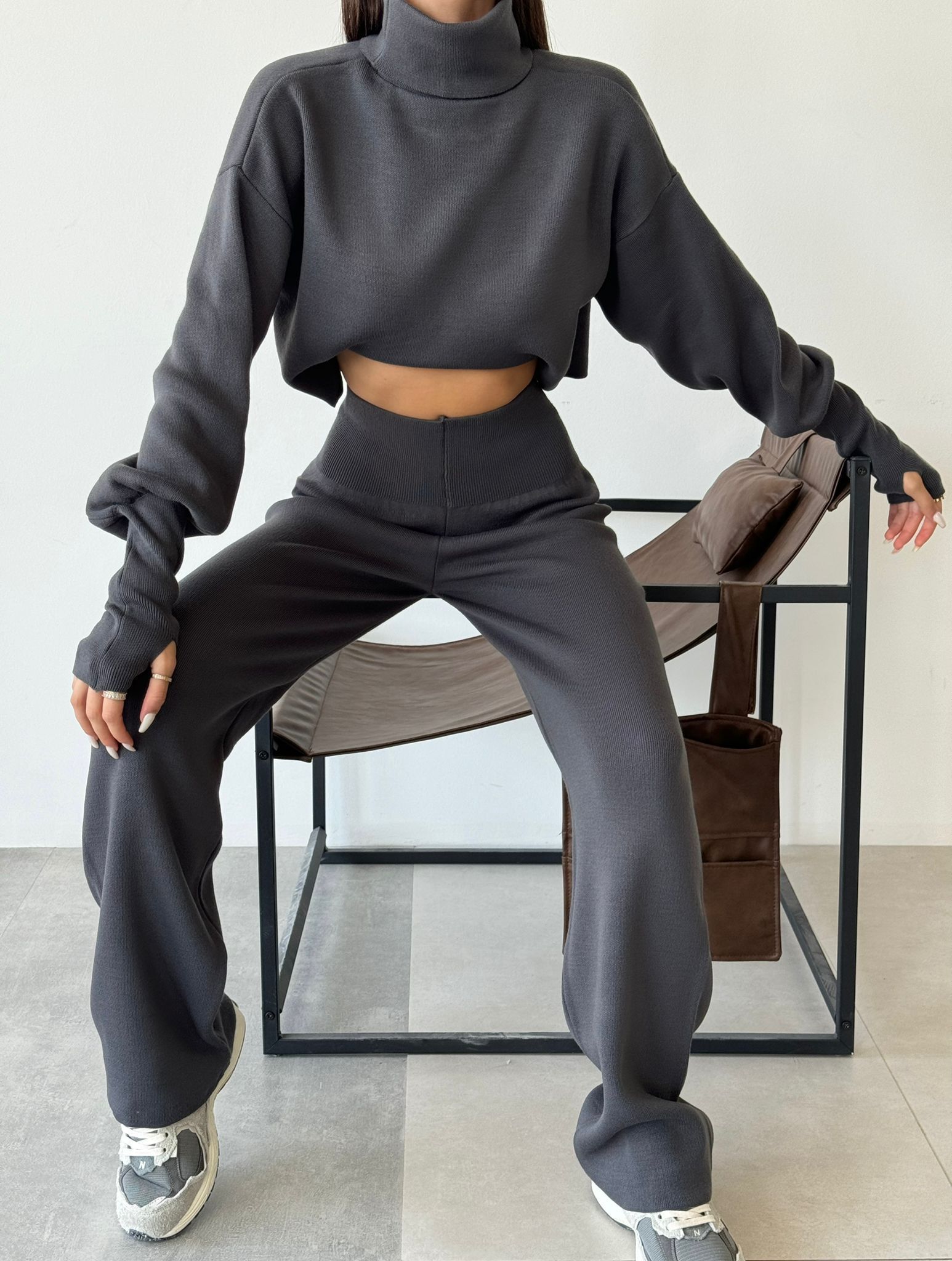 Turtleneck Glove Knit Suit
