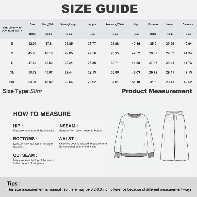 Aleumdr Women's 2 Piece Outfit Fleece Sweatsuit Casual Lounge Matching Sets Crewneck Loose Fit Cozy Sweatshirt & Straight Leg Sweatpants Womenswear Outdoorfun Outdoorfun