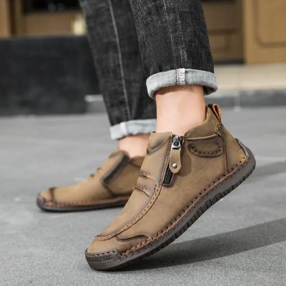 🔥Last Day Deals🔥Handmade Suede High Boots for Men Waterproof Leather Sneakers