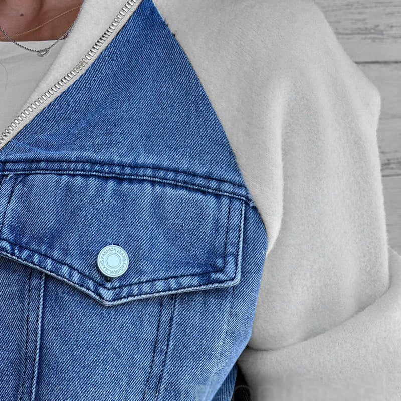 💥Limit Time 49% OFF💕Women's Creative Denim Splicing Jacket