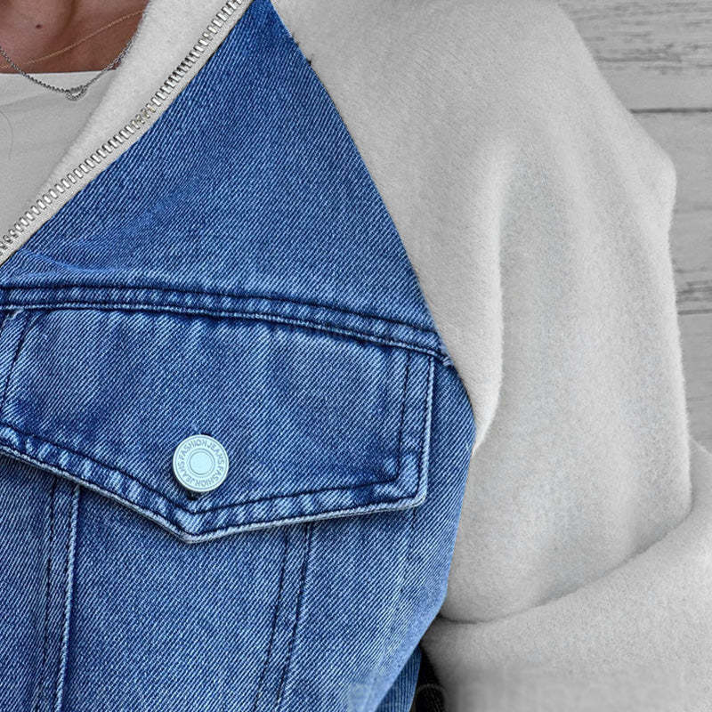 💥Limit Time 49% OFF💕Women's Creative Denim Splicing Jacket