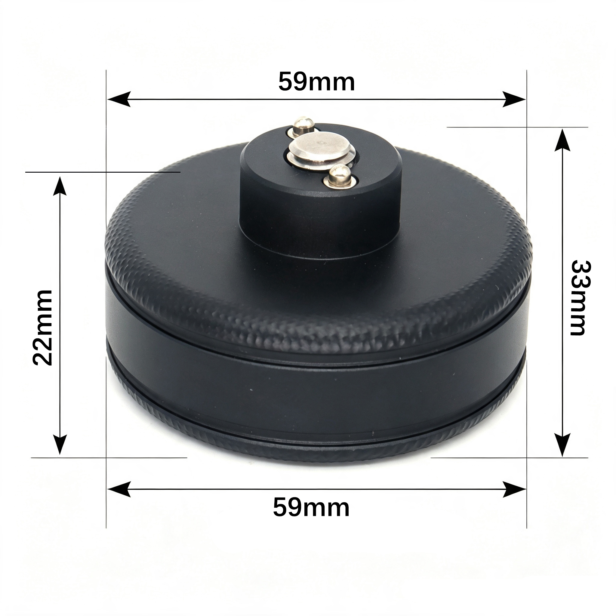 Camera Handle Round Knob, Knuckle Puck with 3/8"-16 Screw & Spring-Loaded Locating Pin, M6 Screw with ARRI Standard Gear