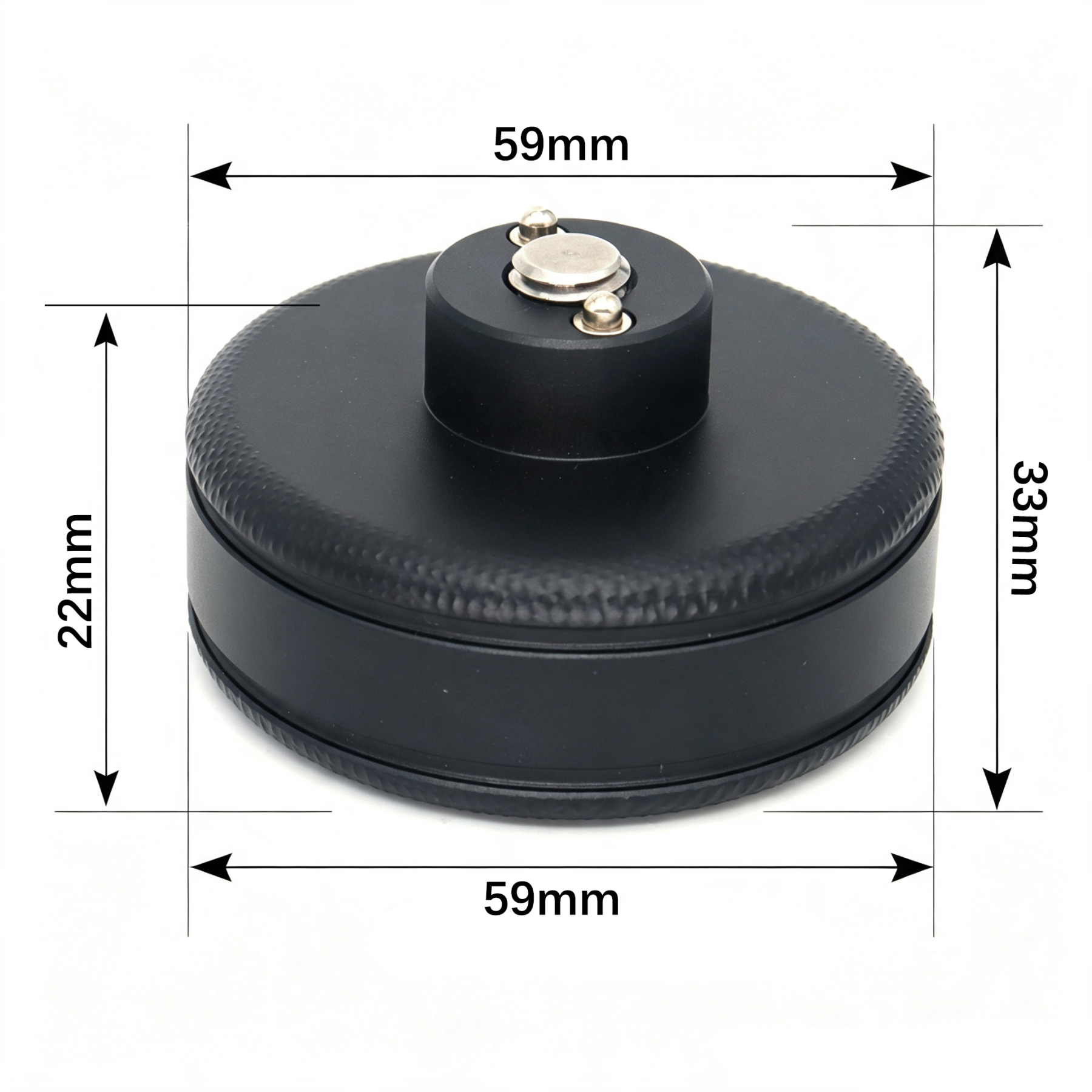 Camera Handle Round Knob, Knuckle Puck with 3/8"-16 Screw & Spring-Loaded Locating Pin, M6 Screw with ARRI Standard Gear