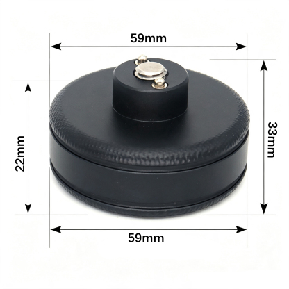 Camera Handle Round Knob, Knuckle Puck with 3/8"-16 Screw & Spring-Loaded Locating Pin, M6 Screw with ARRI Standard Gear