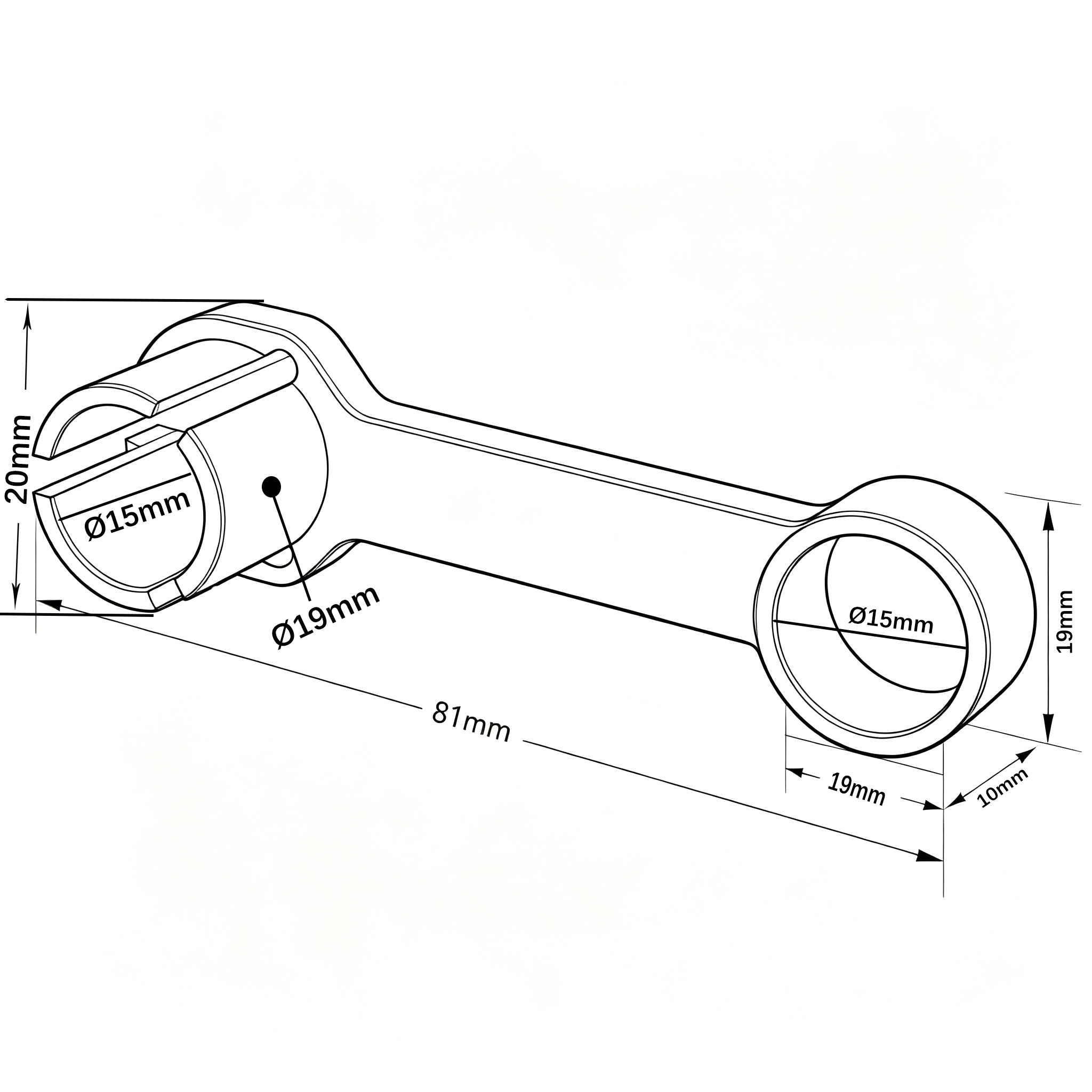 Anti-Rotation Bracket for 15mm Rods