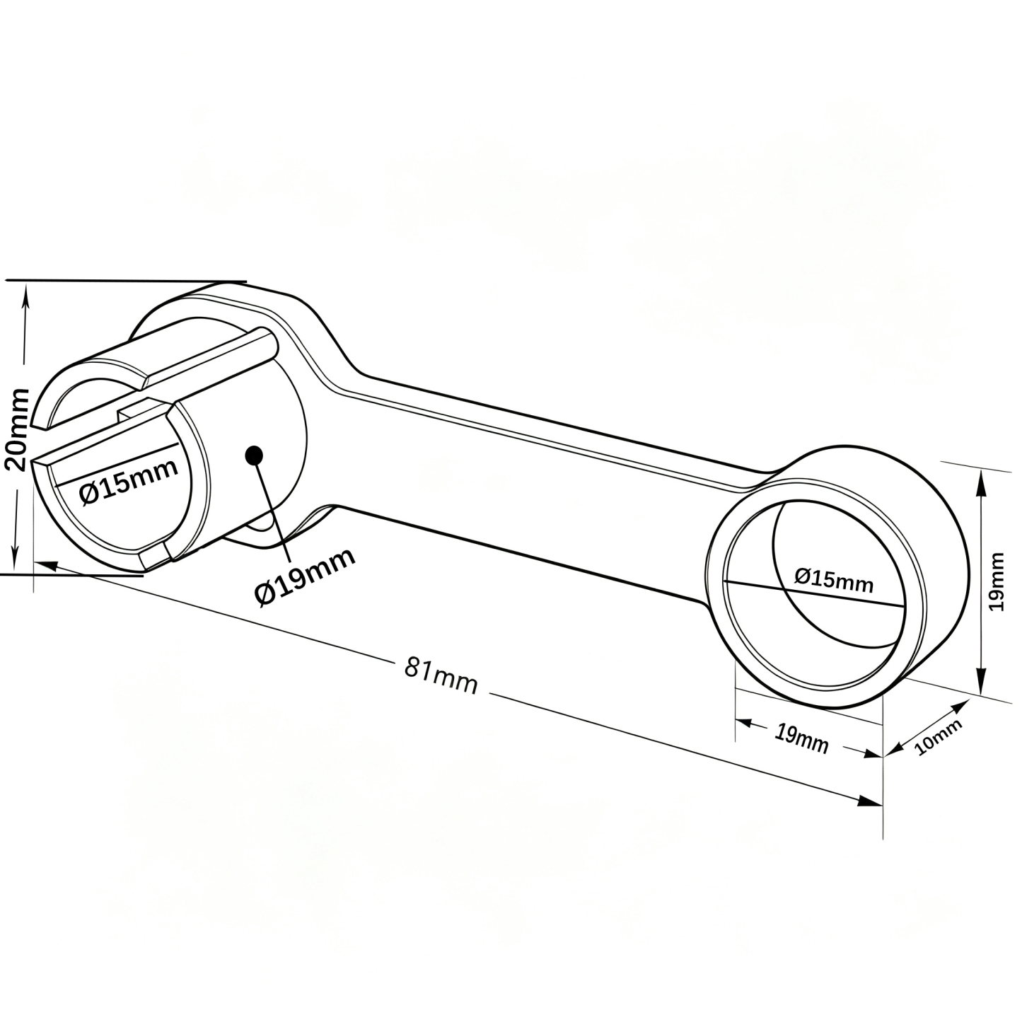 Anti-Rotation Bracket for 15mm Rods