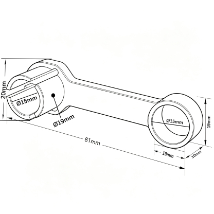 Anti-Rotation Bracket for 15mm Rods