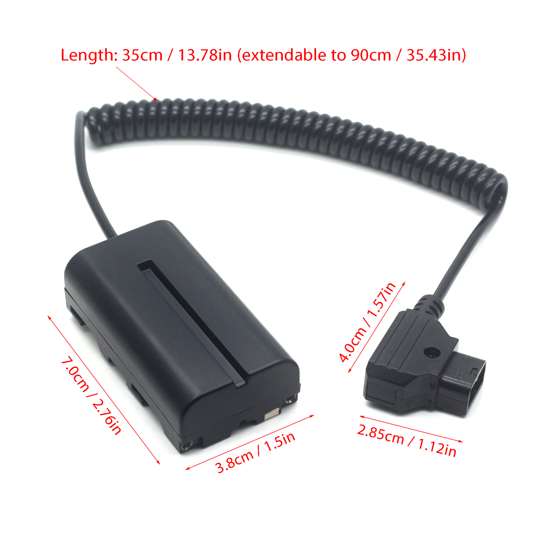 NP-F550/NP-F570/970 Power Coupler DC Dummy Battery for SONY