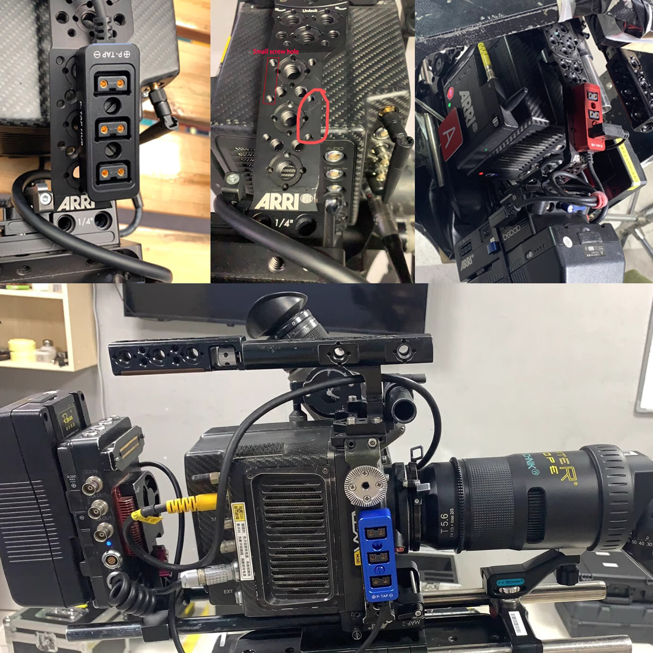 D-tap Three Way Splitter Distributor Spiral wire Metal Case with 1/4‘’ M4 screw