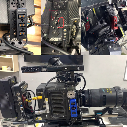 D-tap Three Way Splitter Distributor Spiral wire Metal Case with 1/4‘’ M4 screw