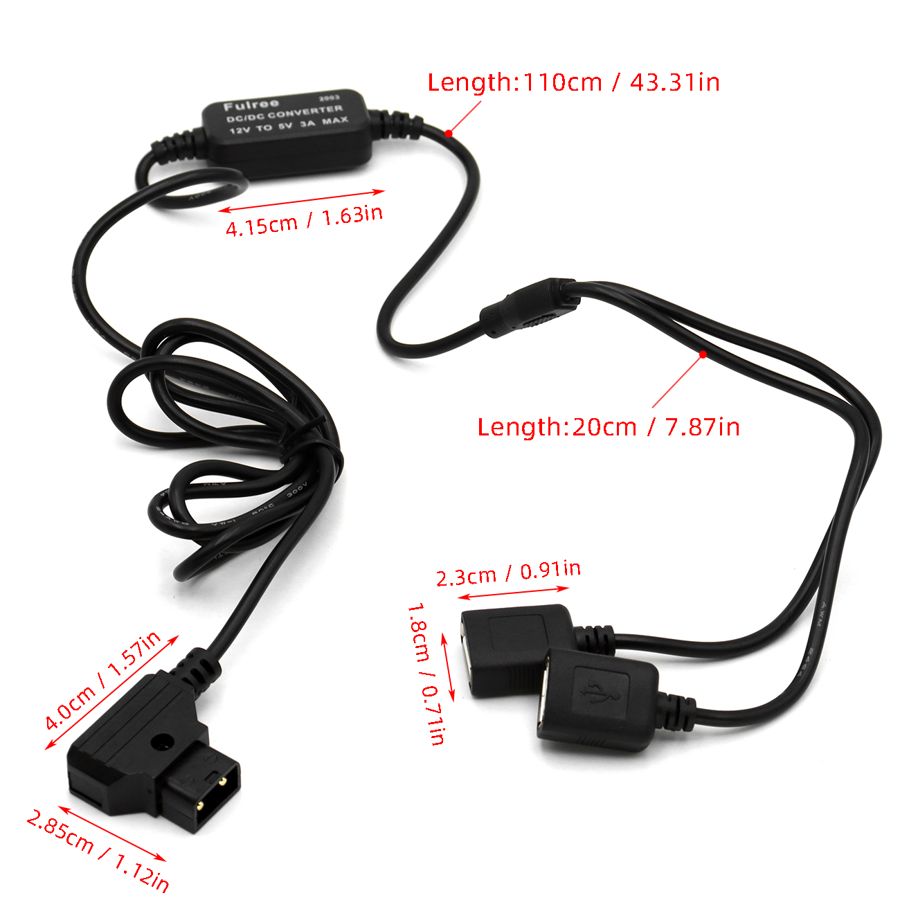 D-Tap to USB Power Tap 14.8V D-tap to 5V 2A USB DC Power Adapter Phone Charger