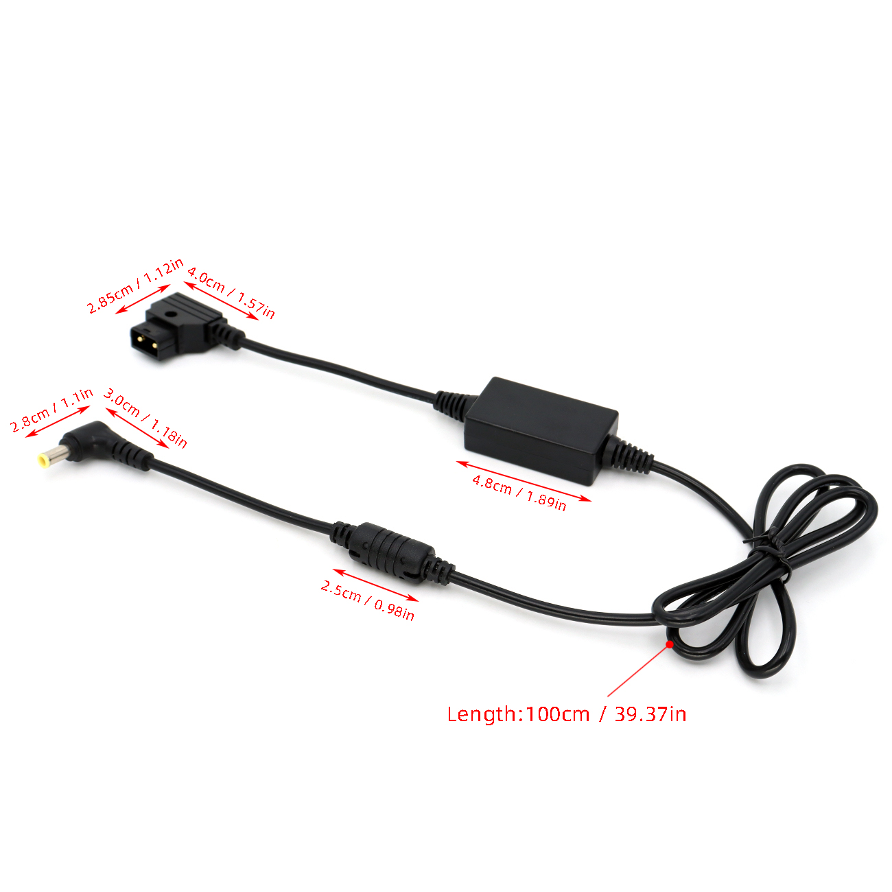 D-tap to 12V Battery Power Cable for Panasonic EVA1 Sony FS7 FS5 FS5M2