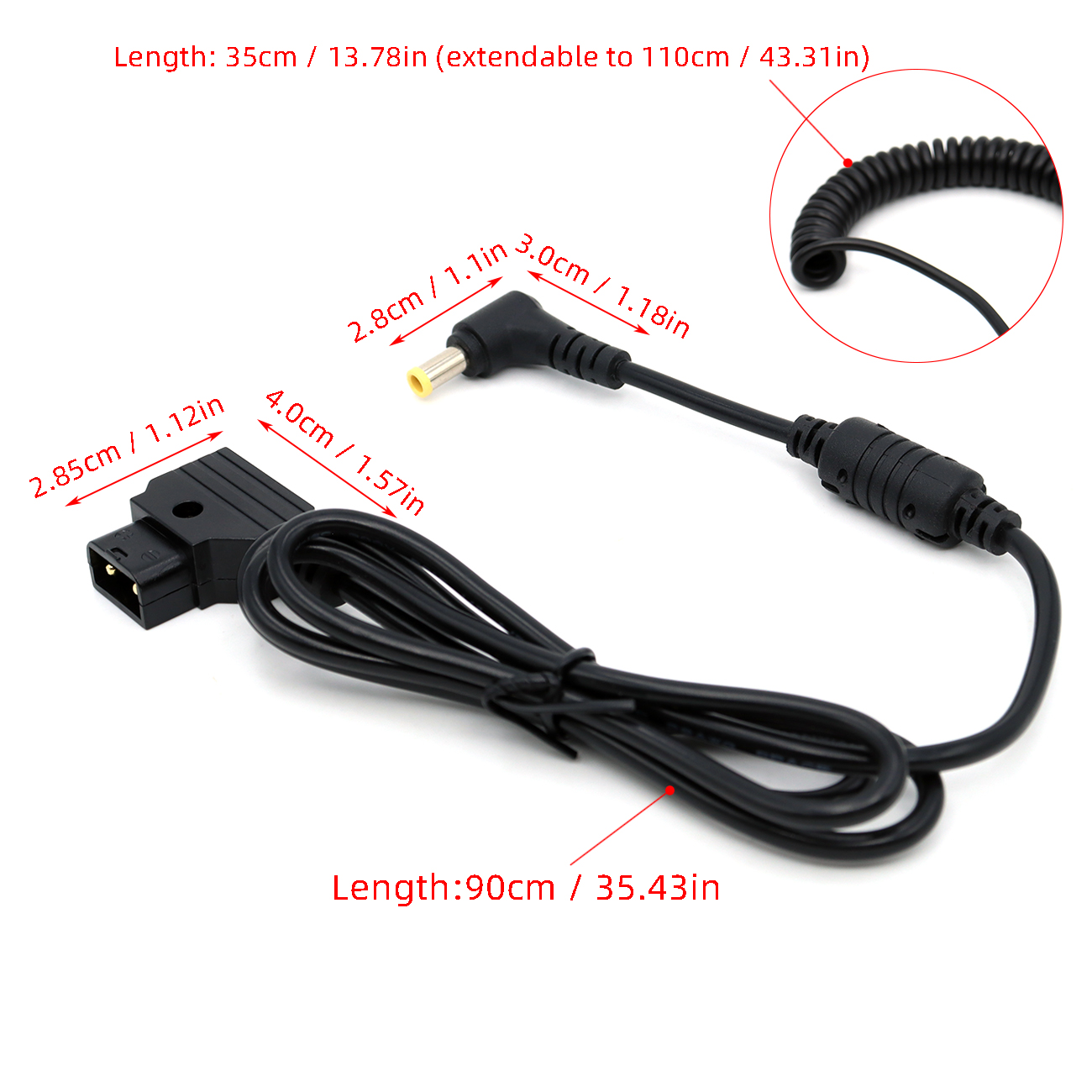 Power Cable D-TAP to DC Power Cable For Sony PXW FS7 Camera