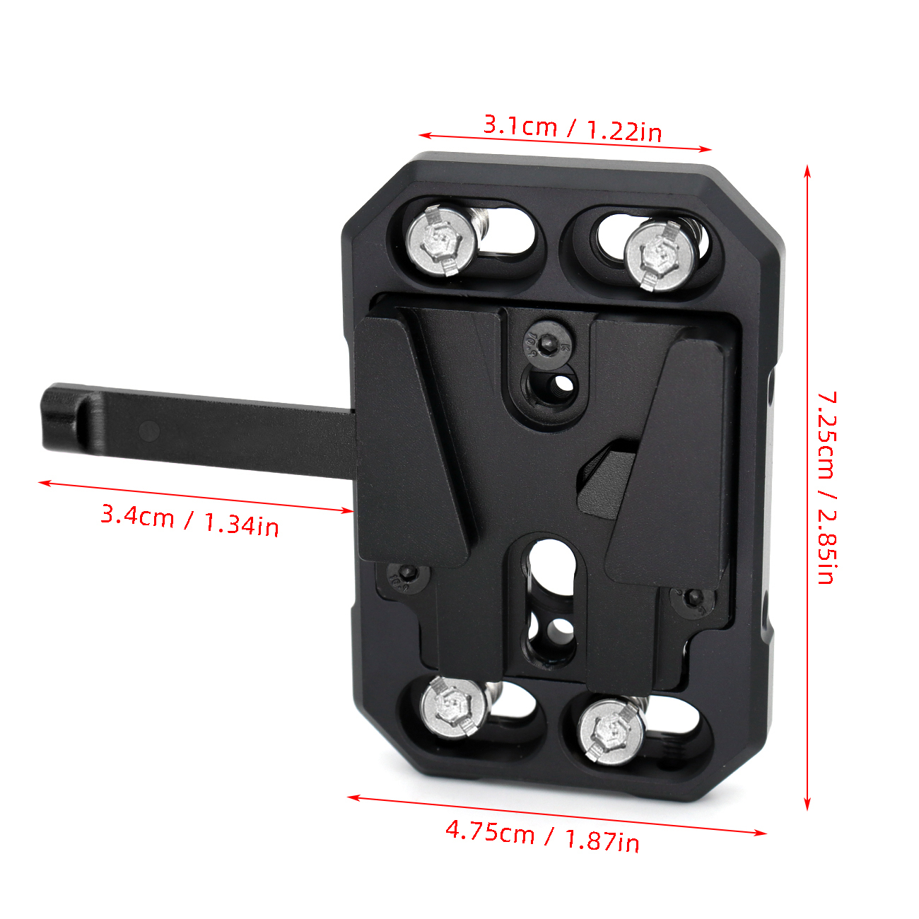 V-Mount Battery Plate/V-Lock Battery Plate with Dual 15mm Rod Clamp