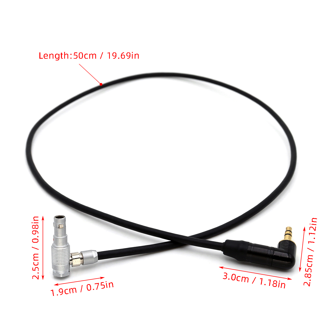 Timecode Cable TRS 3.5mm to 00B 5Pin Male for ARRI Alexa mini, RED Komodo-x Camera