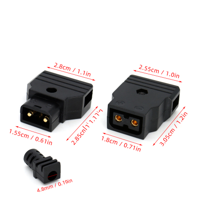 D-tap Plug Camera Power Cord Battery Plug D-tap Male/Female Connector