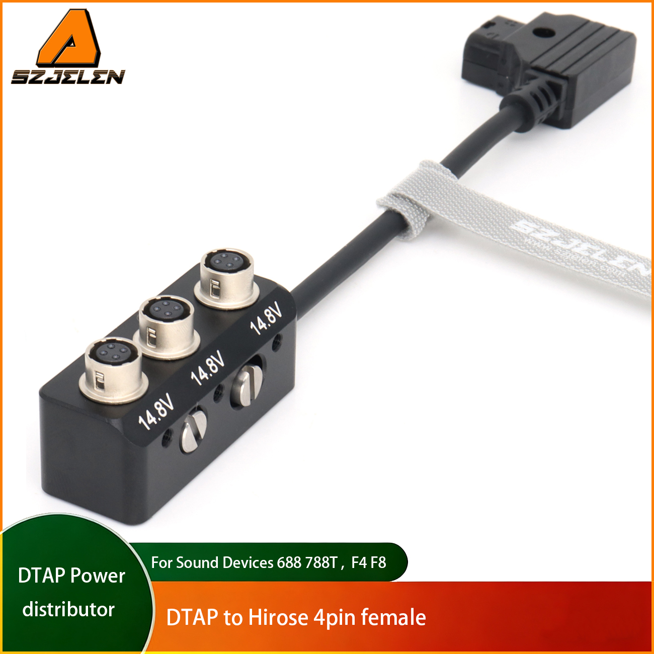 DTAP to Hirose 4Pin Female Hub Adapter Splitter for Camera Power Supply Distributor