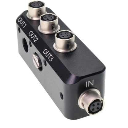 Hirose 4Pin Female to 3x 4Pin Female Power Three Way Splitter Camera Power Distributor