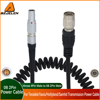 Camera Hirose 4Pin to 0B 2Pin Cable For Teradek/Vaxis/SmallHD Monitor/Sound Devices 688/644/633 Power Cable
