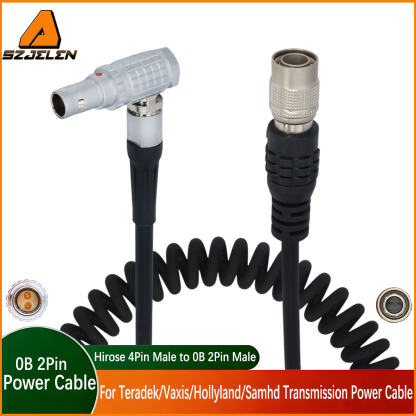 Camera Hirose 4Pin to 0B 2Pin Cable For Teradek/Vaxis/SmallHD Monitor/Sound Devices 688/644/633 Power Cable