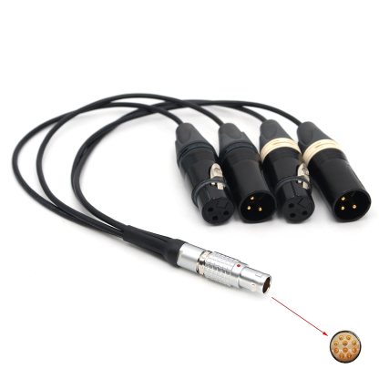 XLR Breakout Audio Input Cable for Atomos Shogun Monitor Recorder