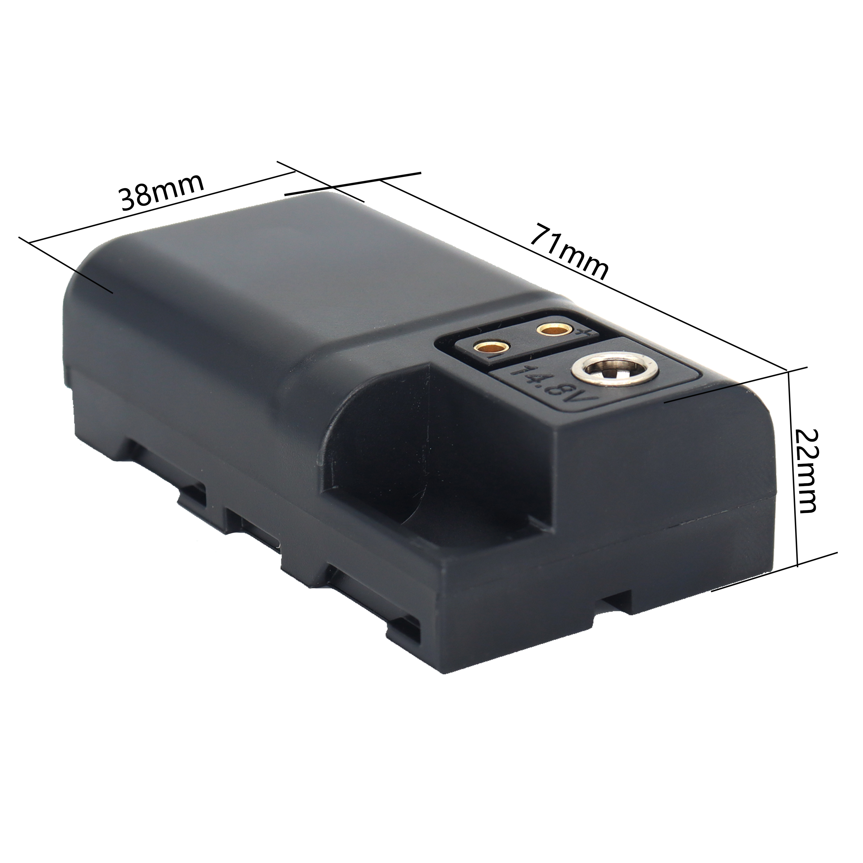 DC2.5/D-tap Power Input NP-F550/NP-F570/ 970 Power Coupler DC Dummy Battery