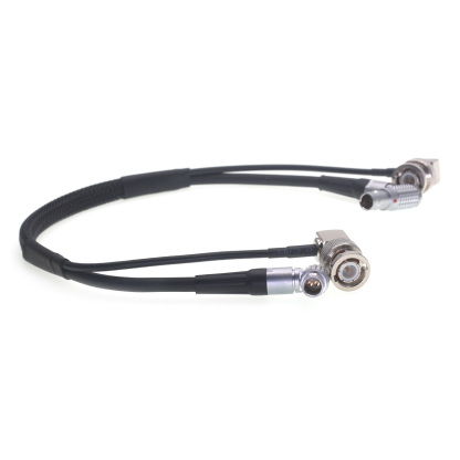 Power Cable for ARRI Alexa/RED/SONY Camera Right Angle 0B 2Pin to 0B 2Pin + SDI for Teradek 