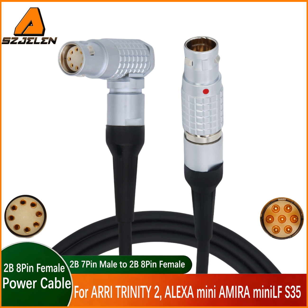 ARRI TRINITY 2 2B 7Pin to 2B 8Pin Female for ARRI ALEXA mini AMIRA miniLF S35 Power Cable