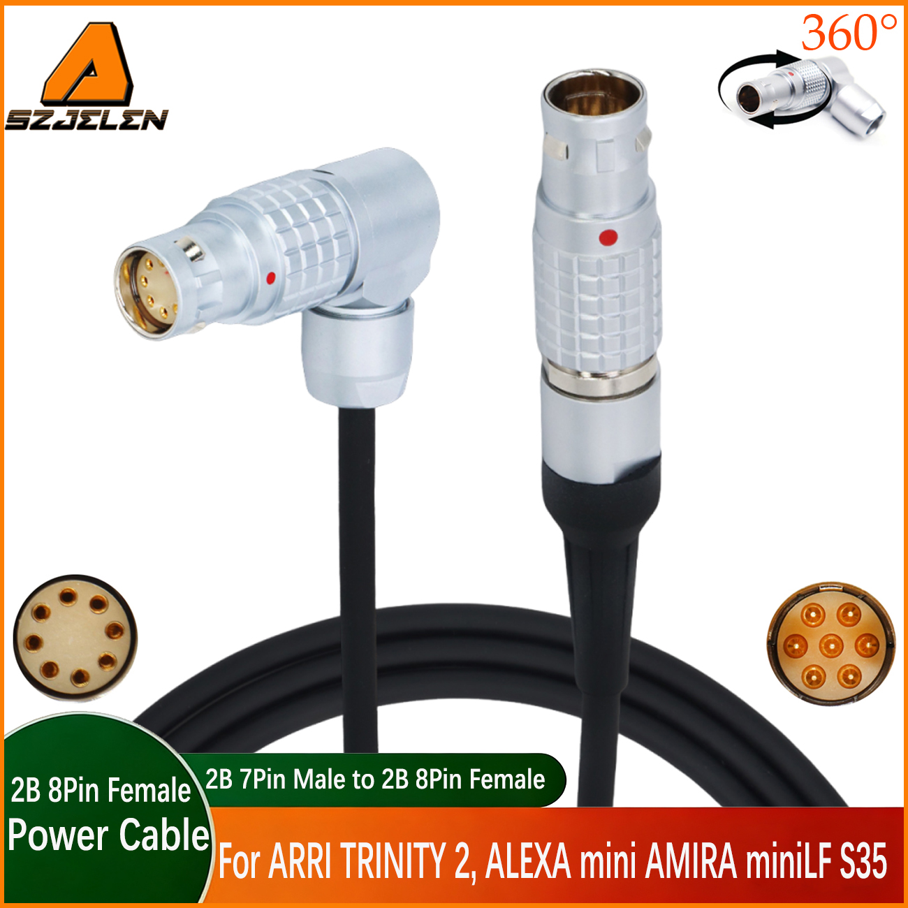 ARRI TRINITY 2 2B 7Pin to 2B 8Pin Female for ARRI ALEXA mini AMIRA miniLF S35 Power Cable