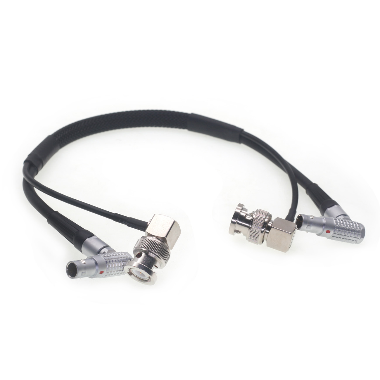 Power Cable for ARRI Alexa/RED/SONY Camera Right Angle 0B 2Pin to 0B 2Pin + SDI for Teradek 